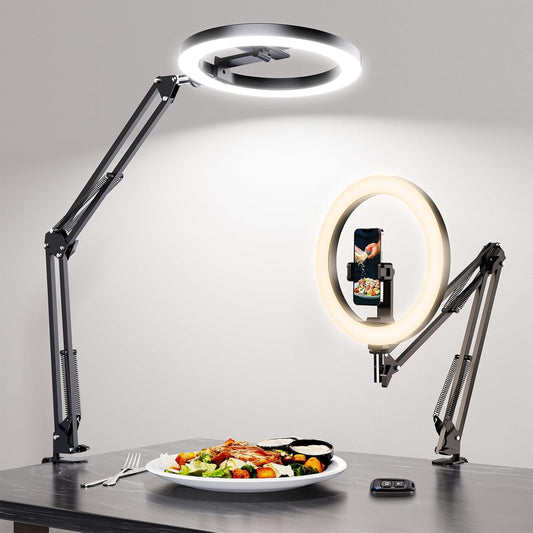 Overhead Phone Mount with Ring Light